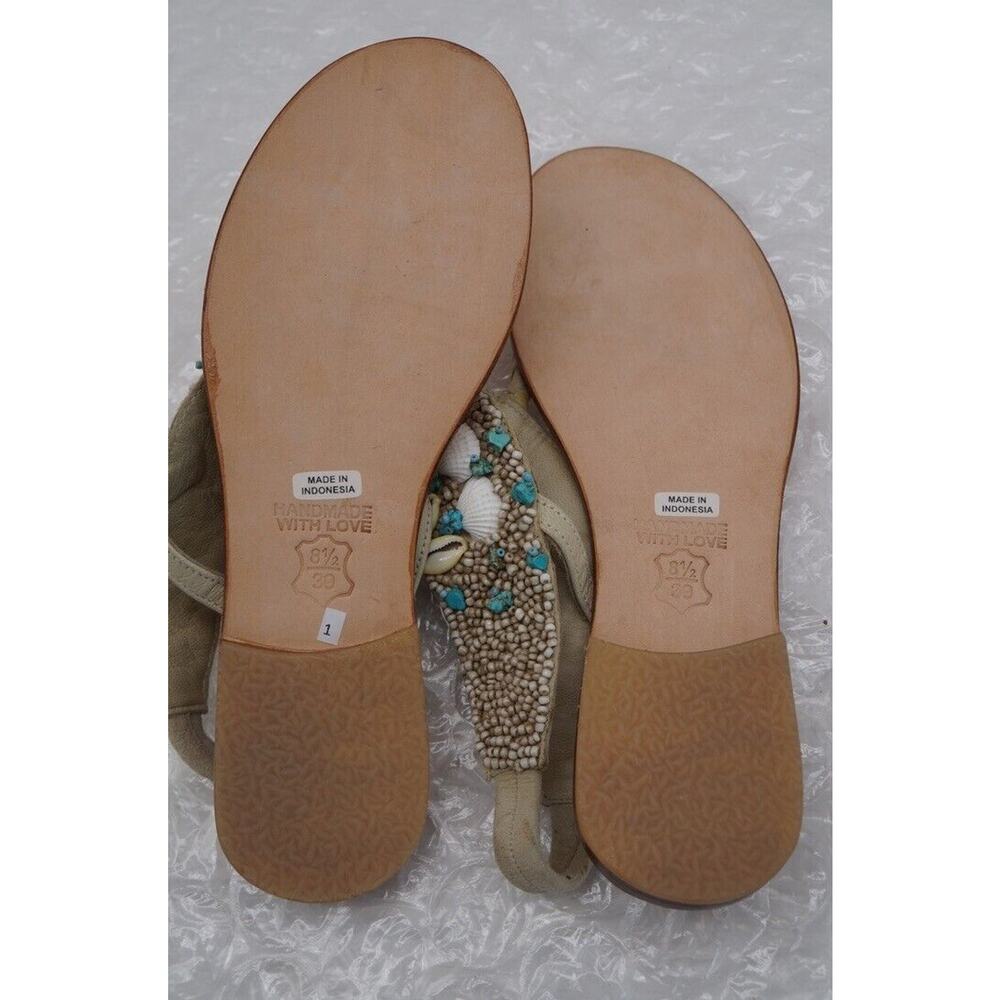 Cocobelle Kauai Turquoise and Shell Sandals Size 8.5 New - Picture 11 of 11
